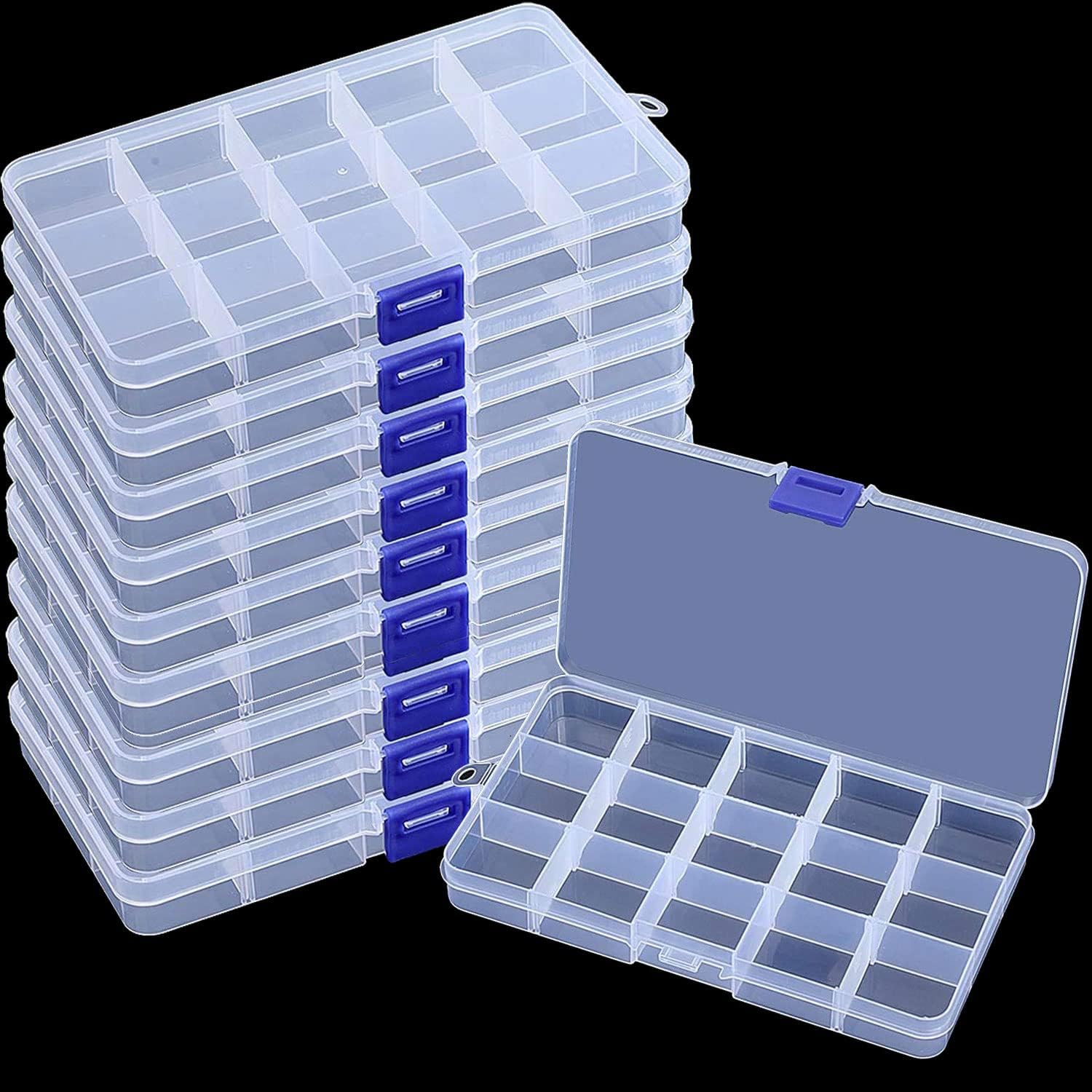 Tackle Box - 15 bölmeli küçük plastik saklama kutusu
