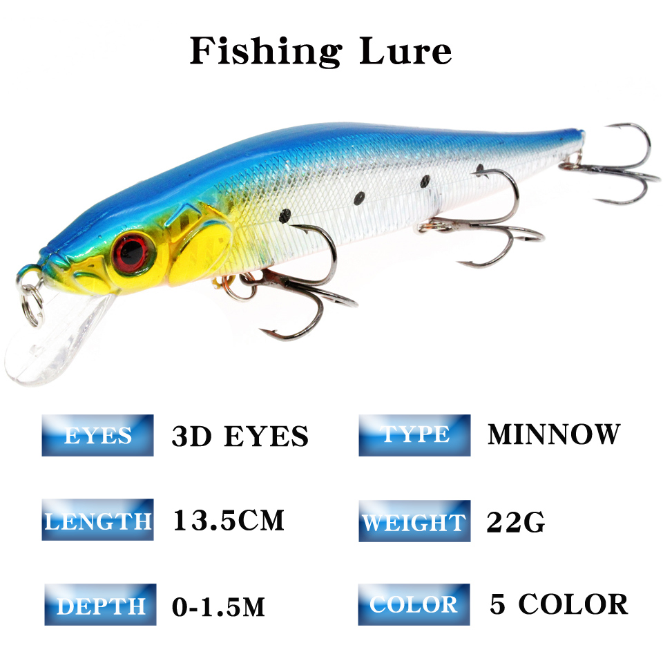 1 ADET 13.5 cm 22g 3D Biyonik  - Fishing Equipment Parts incelemesi ve fiyatı