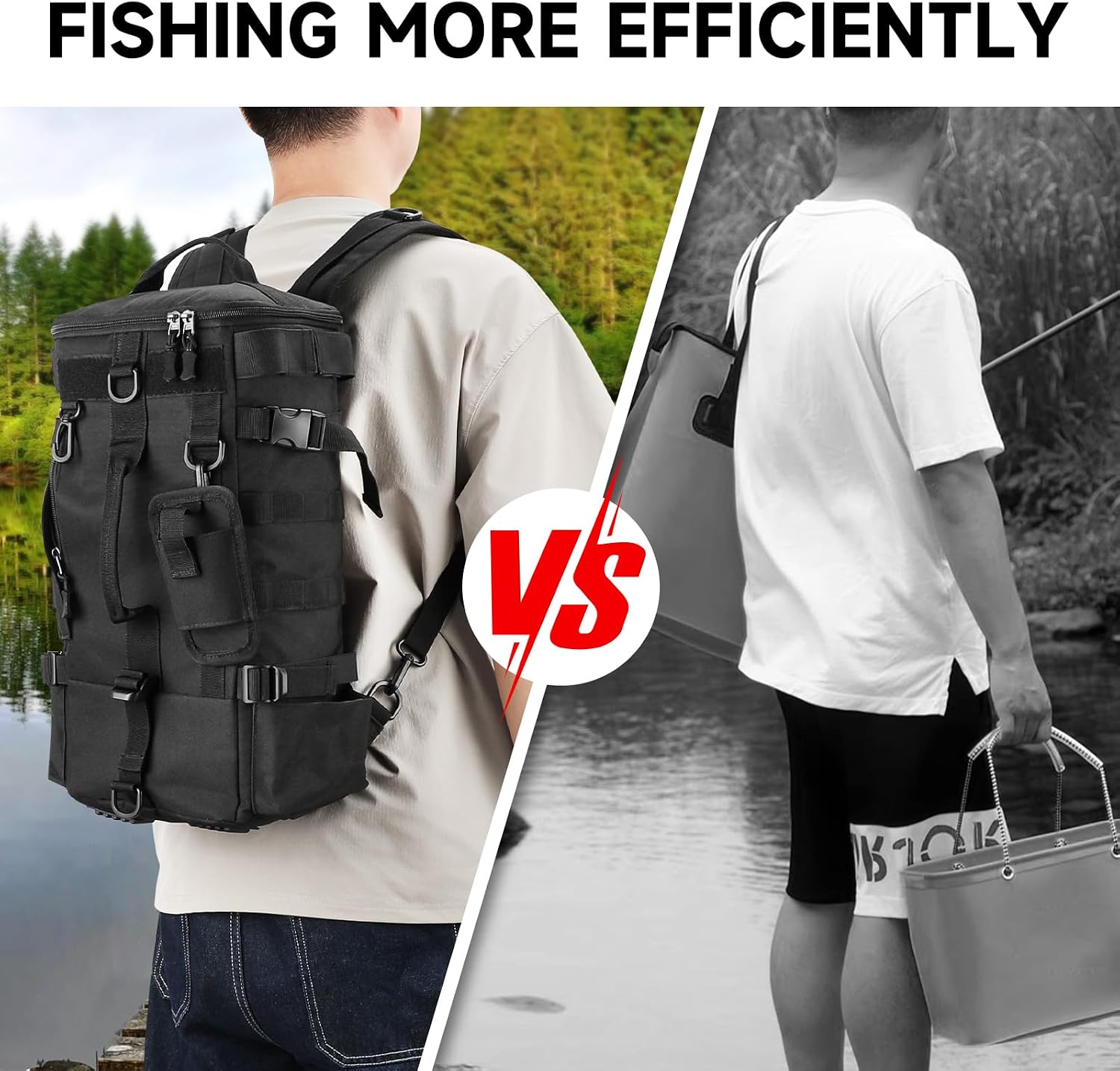 KOMCLUB Siyah Balıkçılık Eşyal - Fishing Backpack incelemesi ve fiyatı